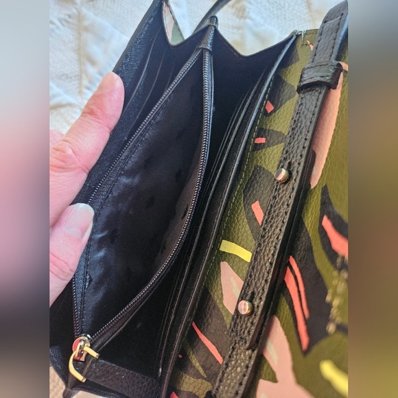 Kate Spade Eva Modern Feather Wallet On A Chain - Chain Strap Is Removable - Picture 4 of 7